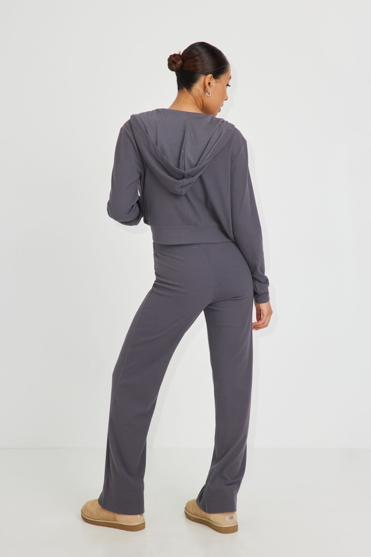 Flared Sleep Rib Pant GREYS - Image 3