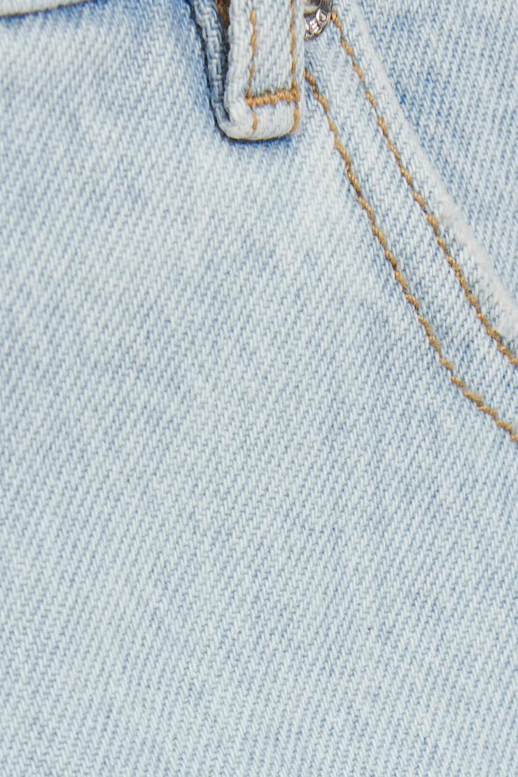 Denim Relaxed A-Line Shorts BLUE - Image 4