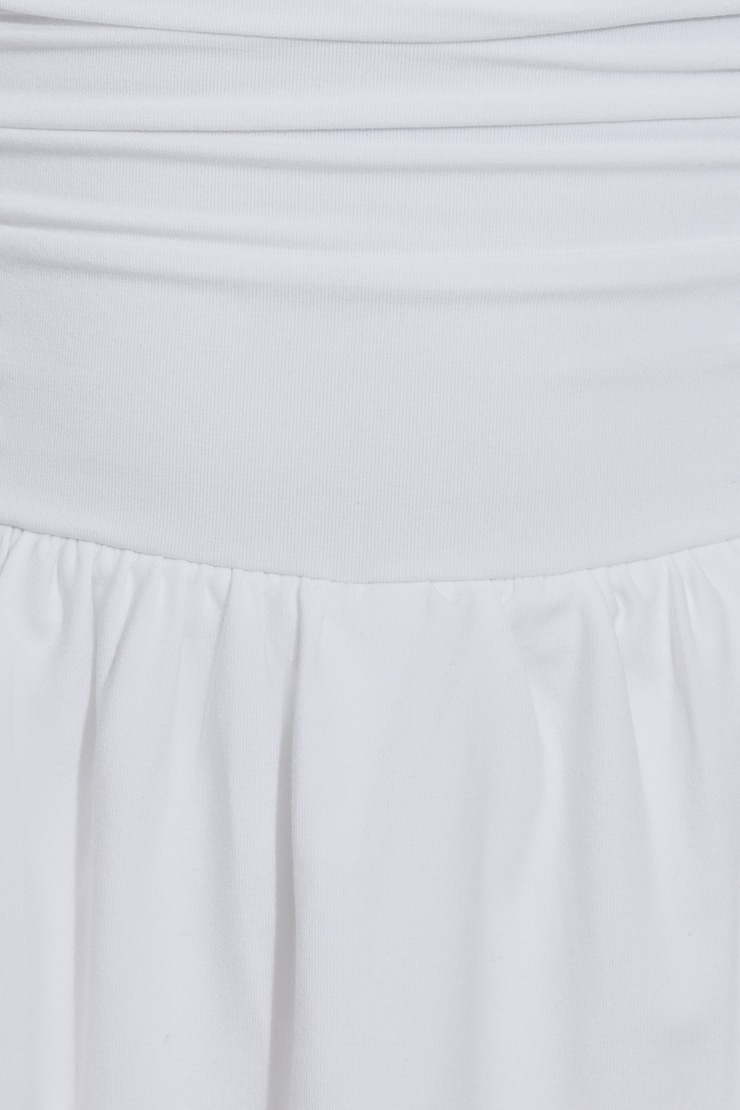 Flirty Hem Tube Romper Dress White - Image 7