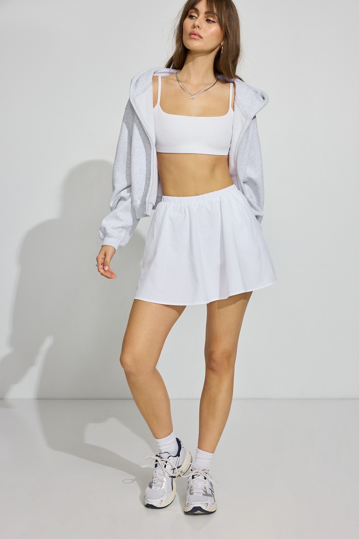 Peyton Poplin Skort White - Image 2