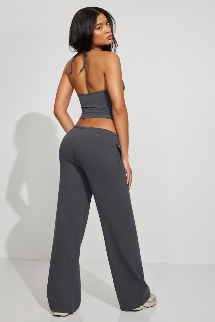 SoftTerry Wide Leg Sweatpants Gray - Image 3