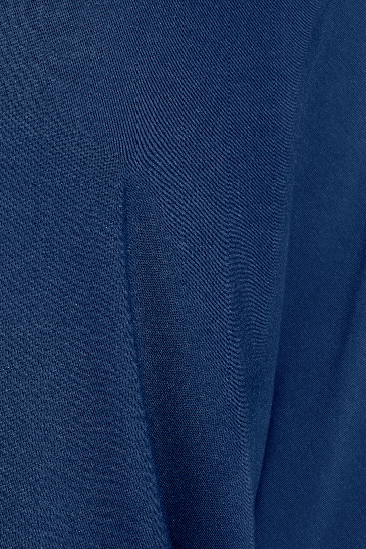 Smooth Oversized Long Sleeve Crop Top Navy - Image 4