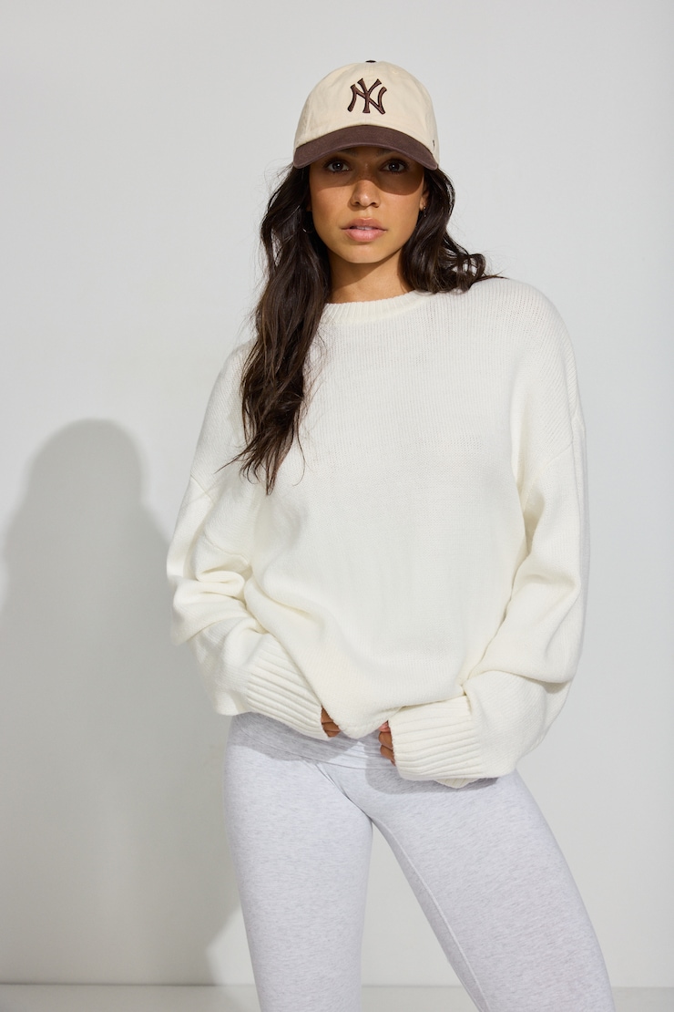 Roxy Long Sleeve Supersoft Crewneck Sweater White - Image 2