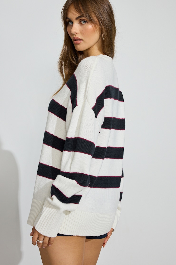 Roxy Long Sleeve Supersoft Crewneck Sweater White - Image 3