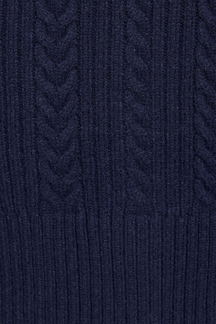 Cable Knit Zippy Navy - Image 4