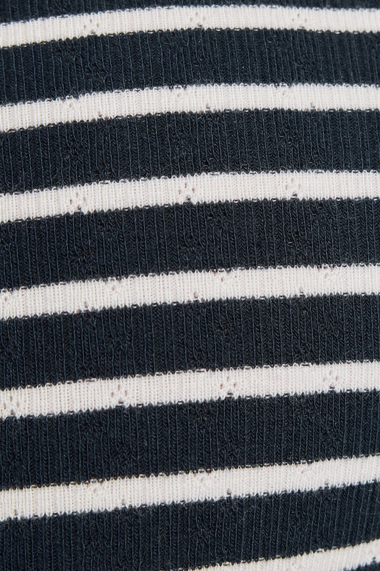 Tiny Pointelle Lettuce Edge Shorts Navy - Image 4