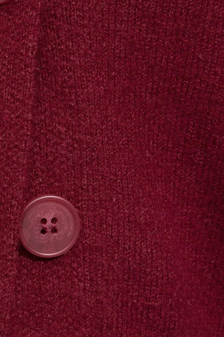 Renee Spongy Cropped Cardigan Burgundy - Image 4