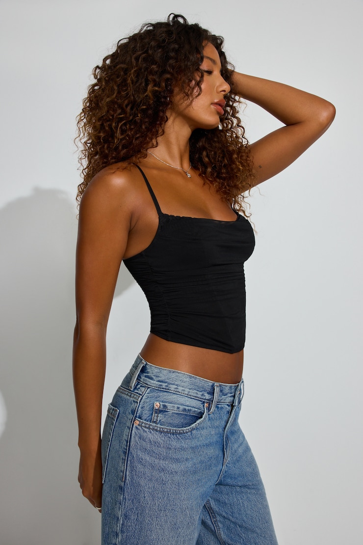 Ally Mesh Peekaboo Bustier Black - Image 3