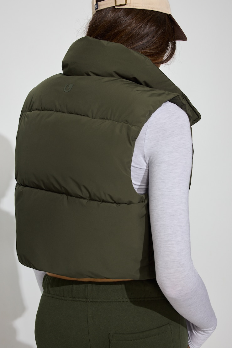 Mini Puff Vest Khaki - Image 5