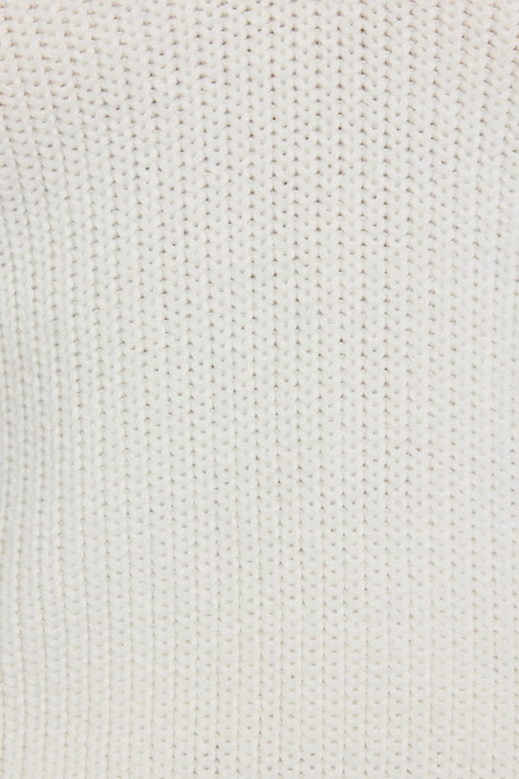 Long Sleeve Supersoft Half Zip Sweater White - Image 5