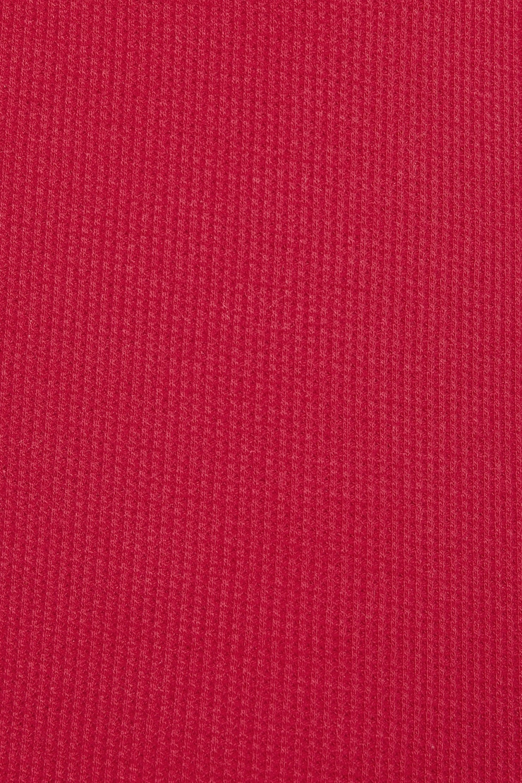 Waffle Picot Shorts Red - Image 4