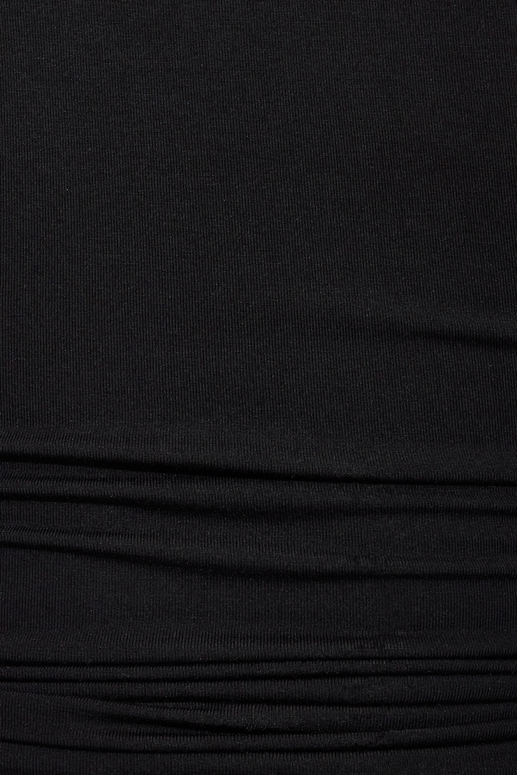 Smooth Open Neck Tee Black - Image 4