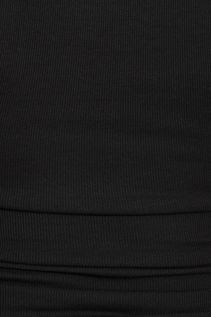 Square Neck Ribbed Tank Top Black - Image 4