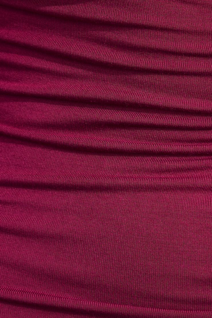 Smooth Off Shoulder Top Burgundy - Image 4
