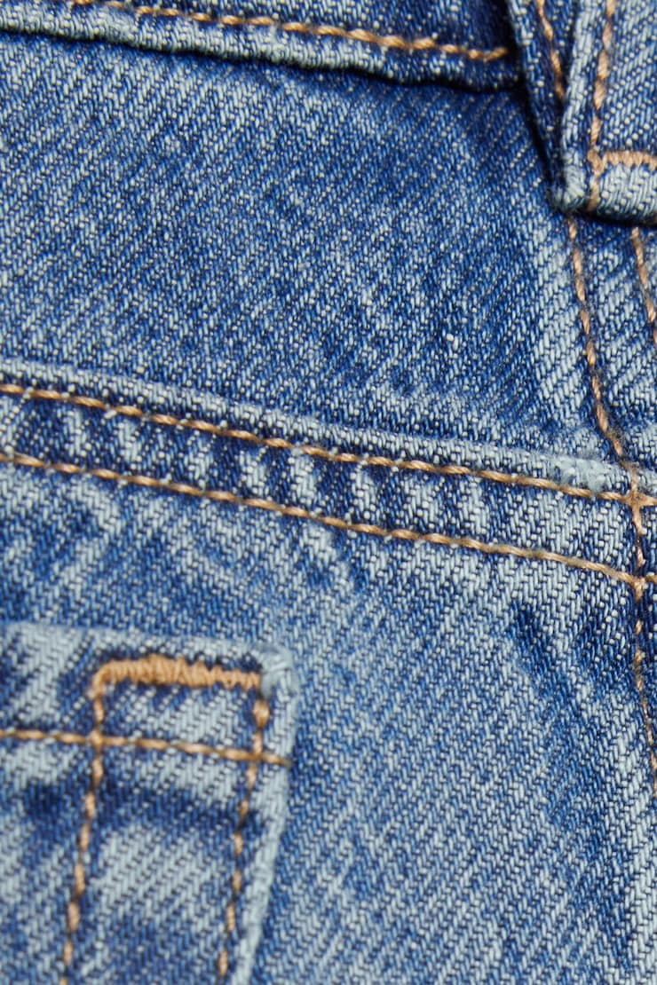 Denim Cut Off A-Line Skort BLUE - Image 4