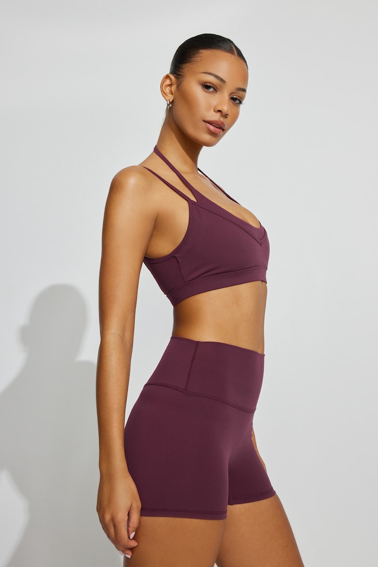 SoftActive Booty Shorts Burgundy - Image 3