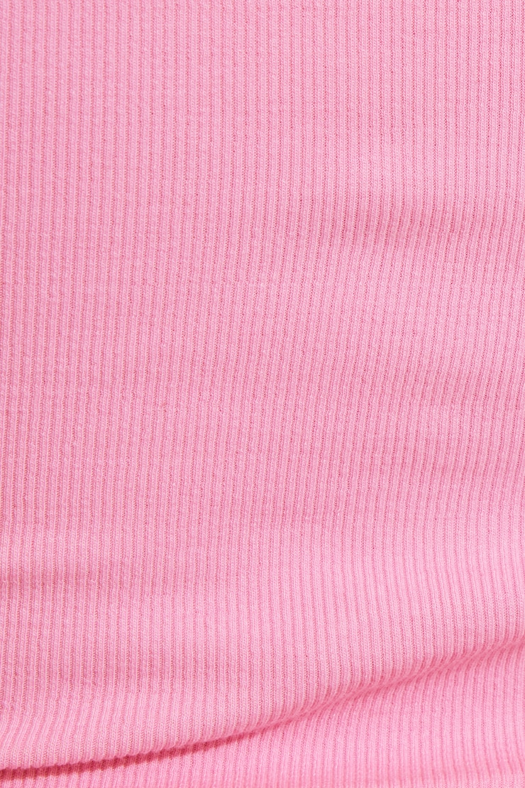 SnatchRib Deep V-Neck T-Shirt Pink - Image 4